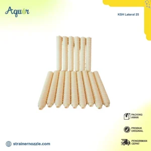 KSH Lateral 25 – filter air industri dari Aquan dengan desain silinder ribbed untuk sistem water treatment