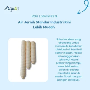 KSH Lateral R2 9 – filter air industri berbentuk silinder ribbed dari Aqua untuk sistem water treatment