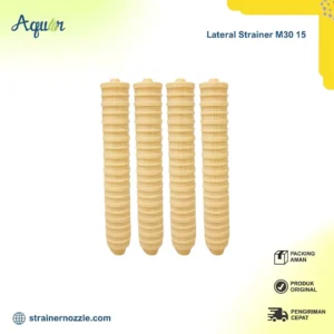 Lateral Strainer M30 15 – komponen filter air berbentuk silinder untuk sistem water treatment industri dan komersial
