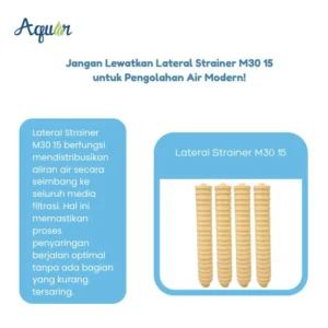 Lateral Strainer M30-15 untuk sistem pengolahan air industri
