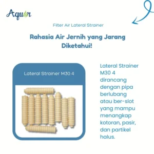 Filter Air Lateral Strainer M30 4 – komponen filtrasi industri berbentuk silinder ribbed untuk sistem water treatment