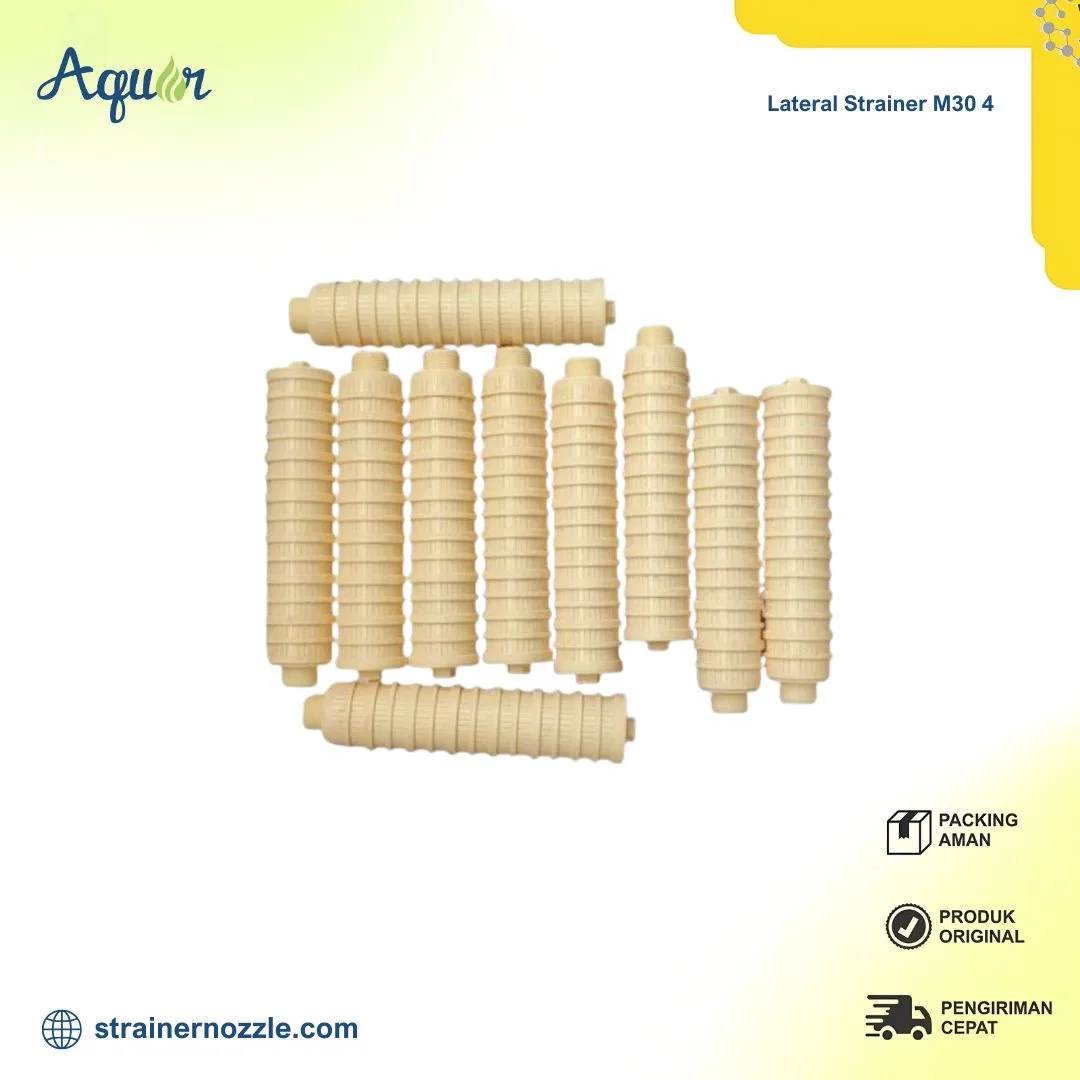 Filter Air Lateral Strainer M30 4 – komponen filtrasi industri berbentuk silinder ribbed untuk sistem water treatment