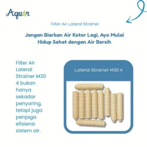 Filter Air Lateral Strainer M30 4 – komponen filtrasi industri berbentuk silinder ribbed untuk sistem water treatment