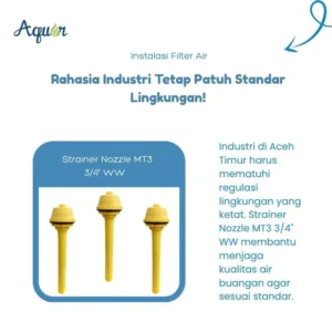 Strainer Nozzle MT3 3/4" WW – komponen filter air industri tahan korosi, distribusi aliran merata untuk tangki FRP & sand filter