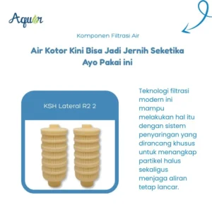 KSH Lateral R2 2 – filter air industri berbentuk silinder ribbed untuk sistem water treatment