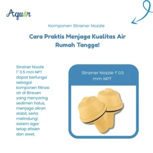 Strainer Nozzle 1" 0.5 mm NPT – filter air presisi, tahan korosi, cocok untuk tangki FRP & sand filter
