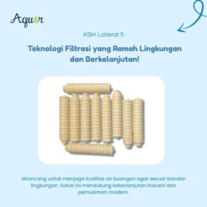 KSH Lateral 5 – filter air industri ribbed untuk sistem water treatment, tangki FRP, dan sand filter