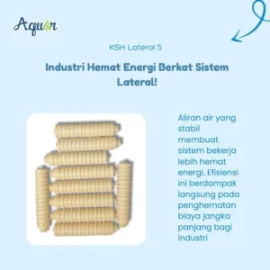 KSH Lateral 5 – filter air industri ribbed untuk sistem water treatment, tangki FRP, dan sand filter