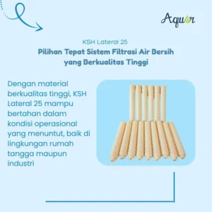 Filtrasi Lateral KSH 25 - komponen filtrasi yang menggunakan sistem lateral nozzle untuk mendistribusikan aliran air secara merata