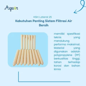 Filtrasi Lateral KSH 25 - komponen filtrasi yang menggunakan sistem lateral nozzle untuk mendistribusikan aliran air secara merata