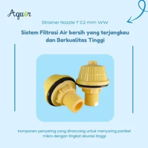Nozzle Filtrasi Air 1" 0.2 mm - Produk ini dirancang dengan presisi untuk menyaring partikel mikro, menjaga aliran tetap lancar, serta meningkatkan efisiensi sistem penyaringan