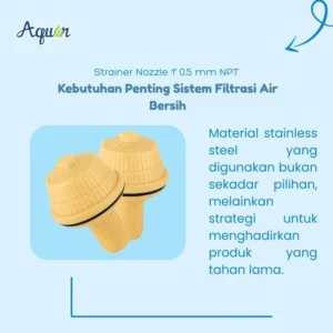 Jual Filter Nozzle Strainer 0.5 mm - solusi terbaik untuk kebutuhan penyaringan cairan maupun gas dalam sistem industri.