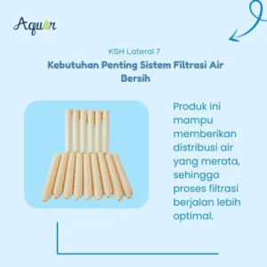 Lateral 7 Filter - Salah satu komponen penting dalam sistem filtrasi adalah filter lateral, dan produk unggulan yang kini banyak dicari adalah KSH Lateral 7