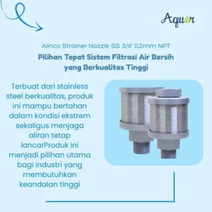 Strainer nozzle ss - Terbuat dari stainless steel berkualitas, produk ini mampu bertahan dalam kondisi ekstrem sekaligus menjaga aliran tetap lancar